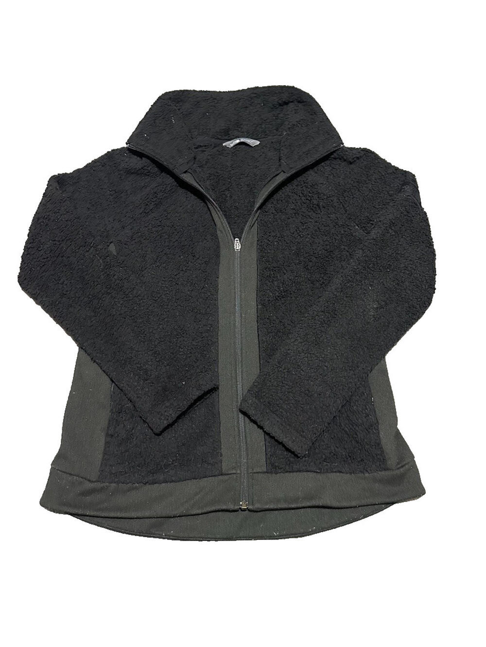 The North Face Women Medium M Fleece Jacket Black Full Zip Granola Activewear